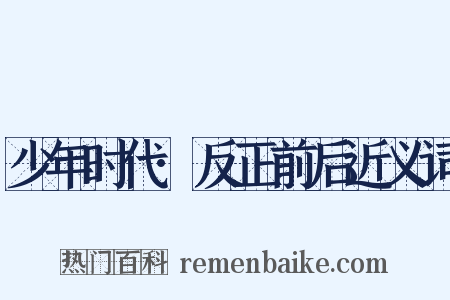 少年时代·反正前后近义词是什么意思的图片